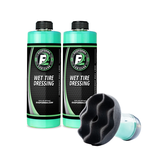 Flow Tire Shine Applicator + 2 PACK Wet Tire Dressing